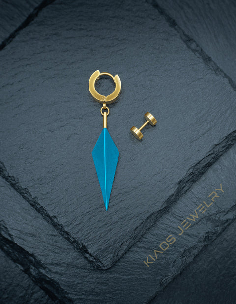 GOLDEN KINGFISHER EARRINGS