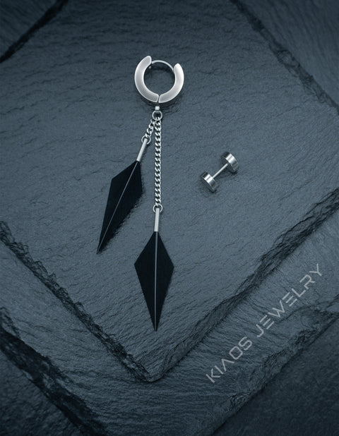 SILVER WIDOWBIRD EARRINGS
