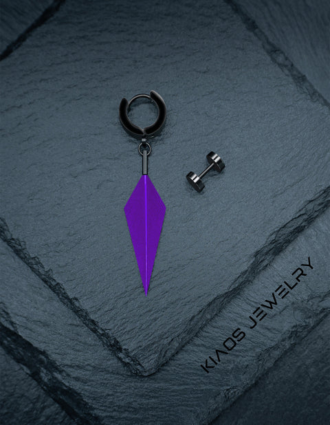 DARK VIOLET SABREWING EARRINGS